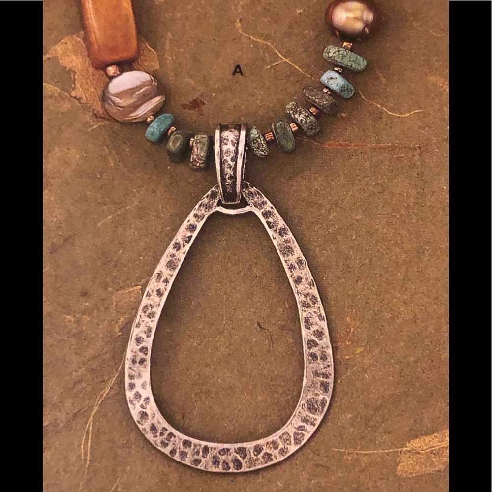 Silpada Hammered Oxidized Sterling Silver Necklace. - Picture 2 of 5